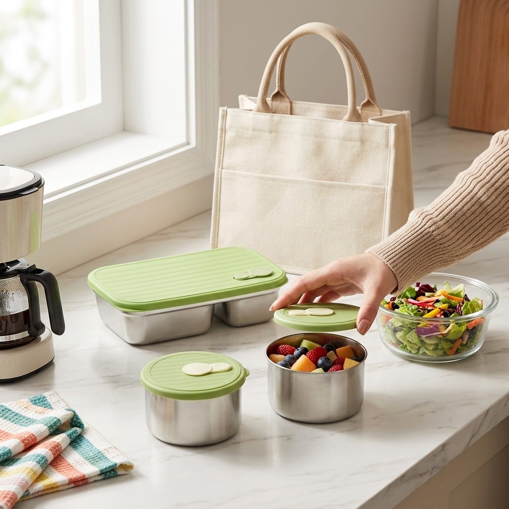 Meal Prep List - Microwave Safe 304 Stainless Steel Bento