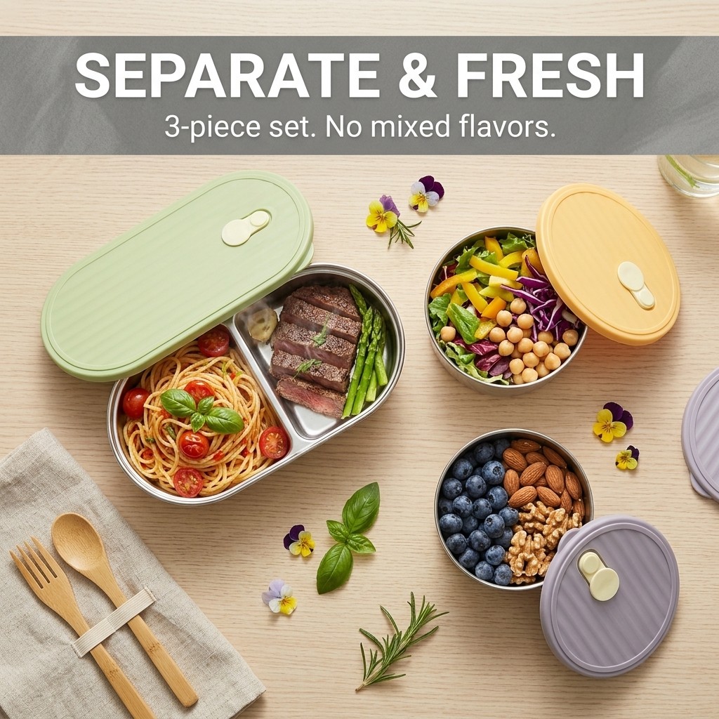 Microwavable 304 Stainless Ste - Meal Prep List avis et prix