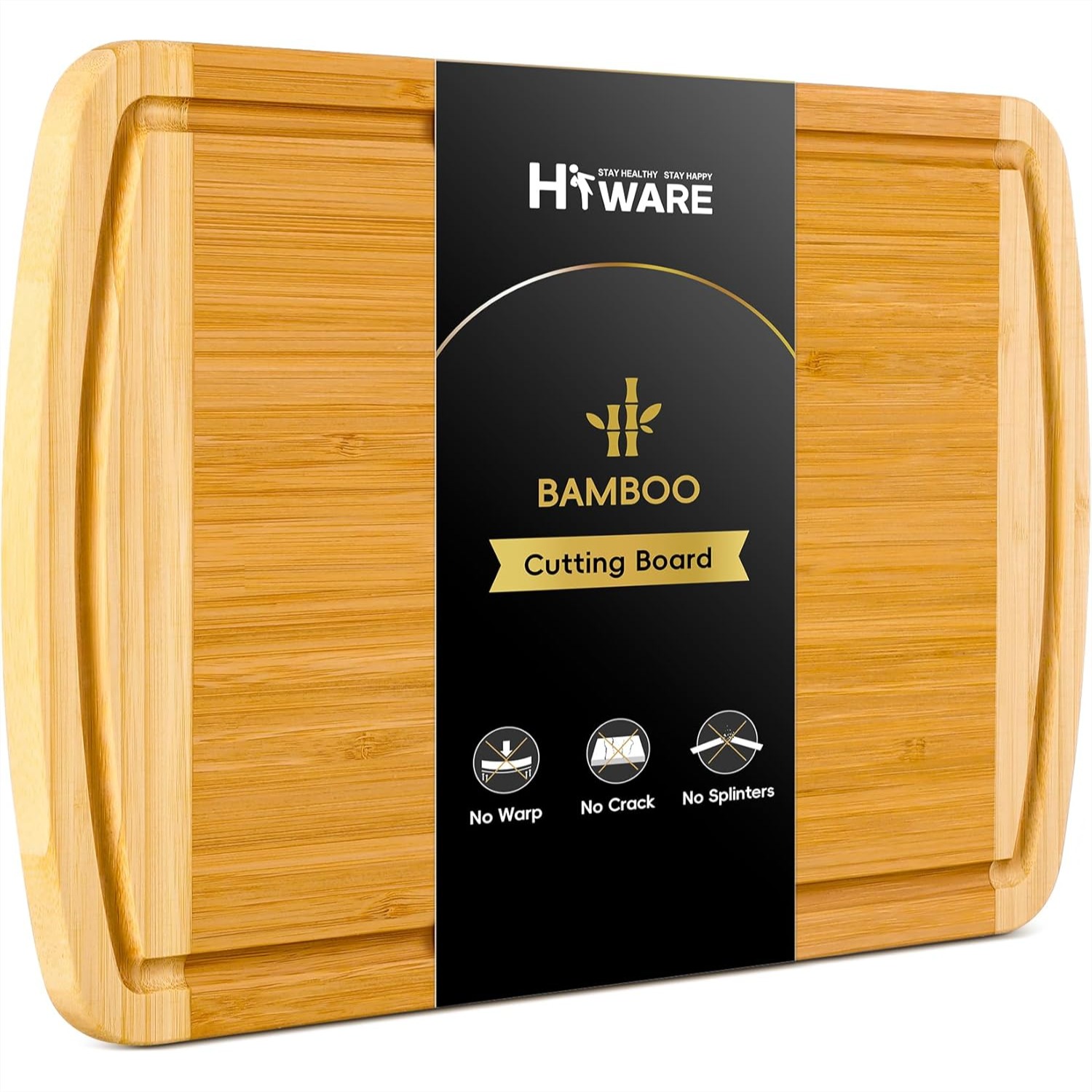 Large Bamboo Cutting Board wit - Meal Prep Juice avis et prix