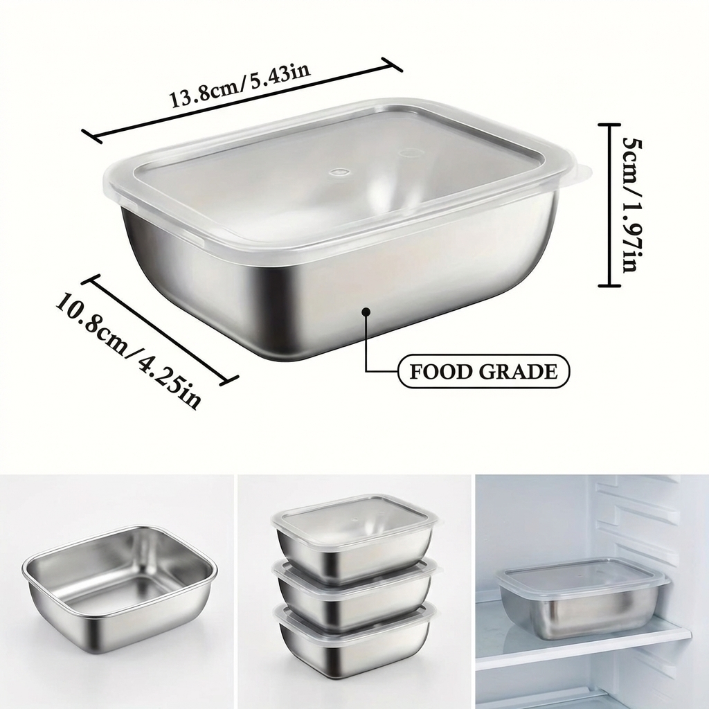 5PCS Stainless Steel Food Stor - Meal Prep List avis et prix