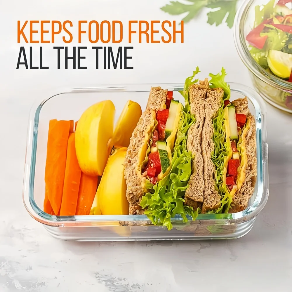 BPA-Free Glass Lunch Box Recta - Meal Prep Rezepte avis et prix