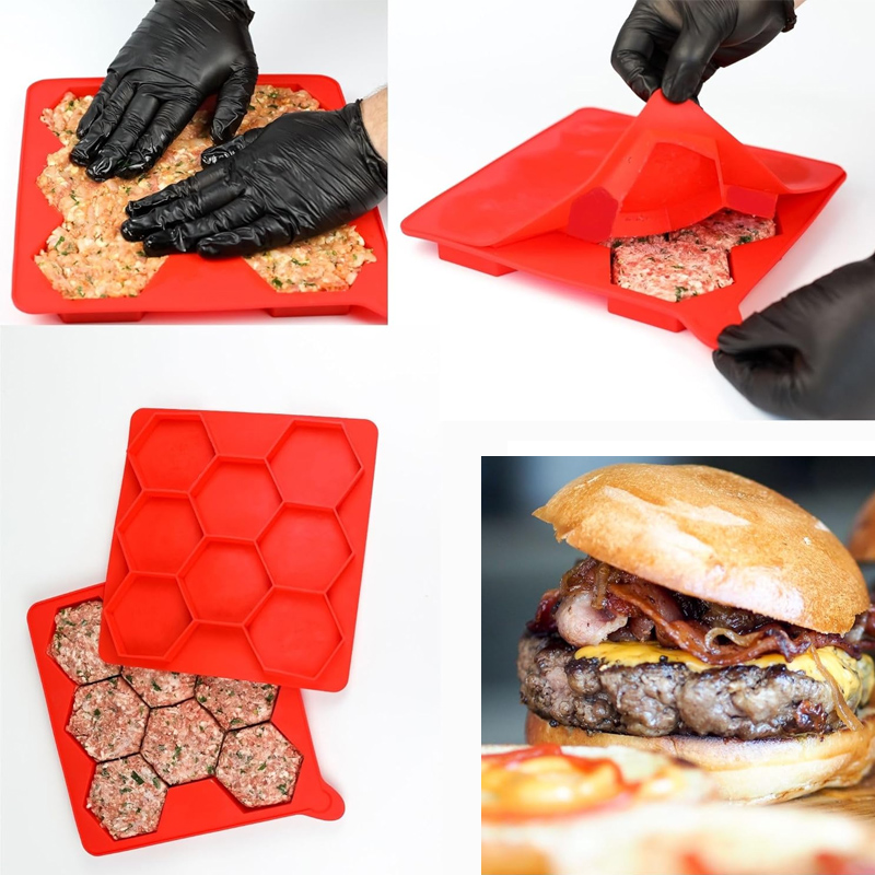 8 Hole Silicone Hamburger Pres - Meal Prep List avis et prix