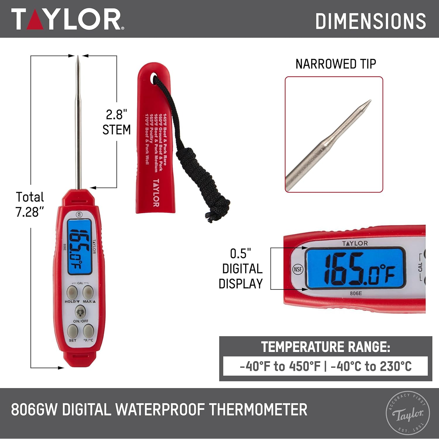 Digital Read Meat Thermometer  - Meal Prep Protein avis et prix