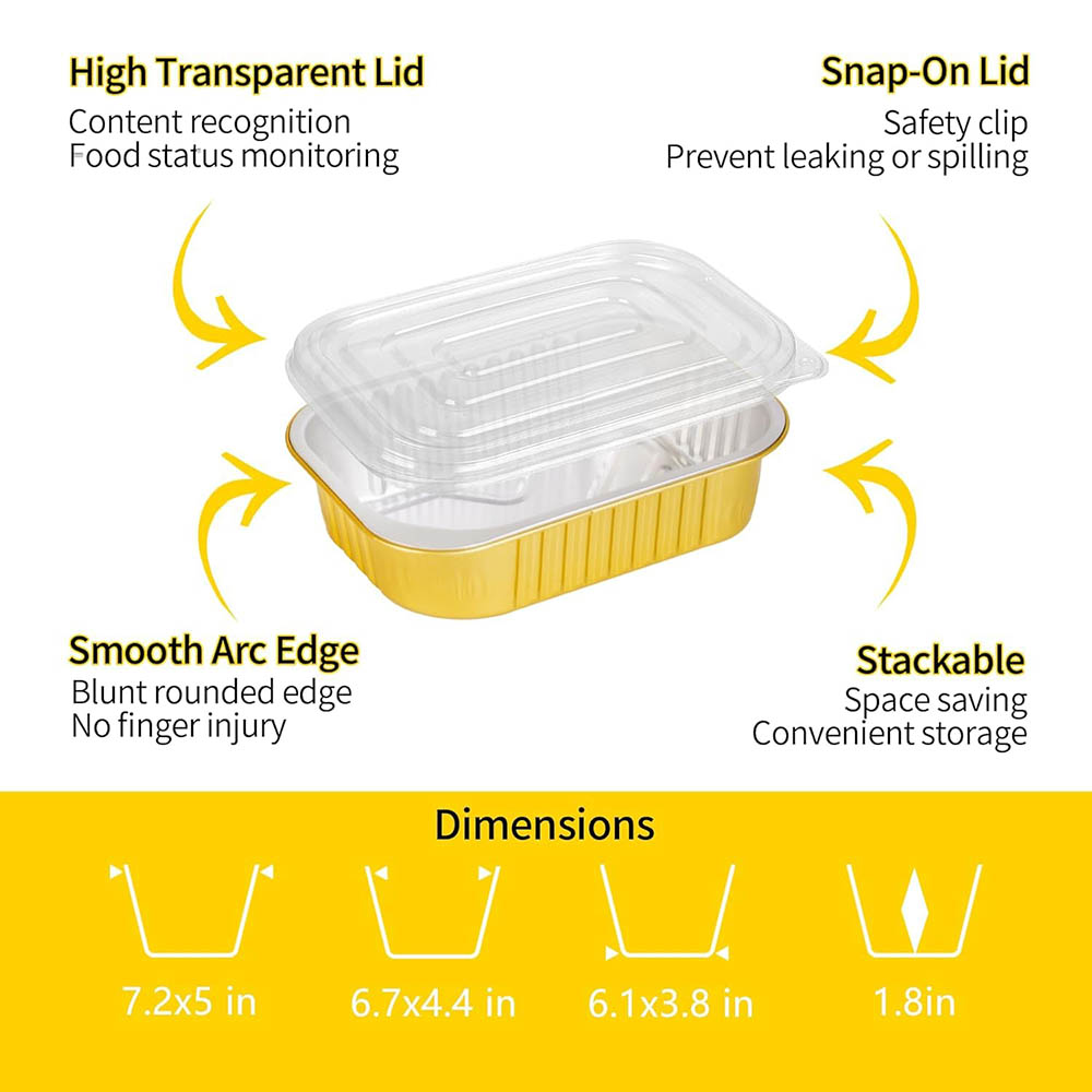 Small Aluminum Pans with Lids  - Meal Prep List avis et prix
