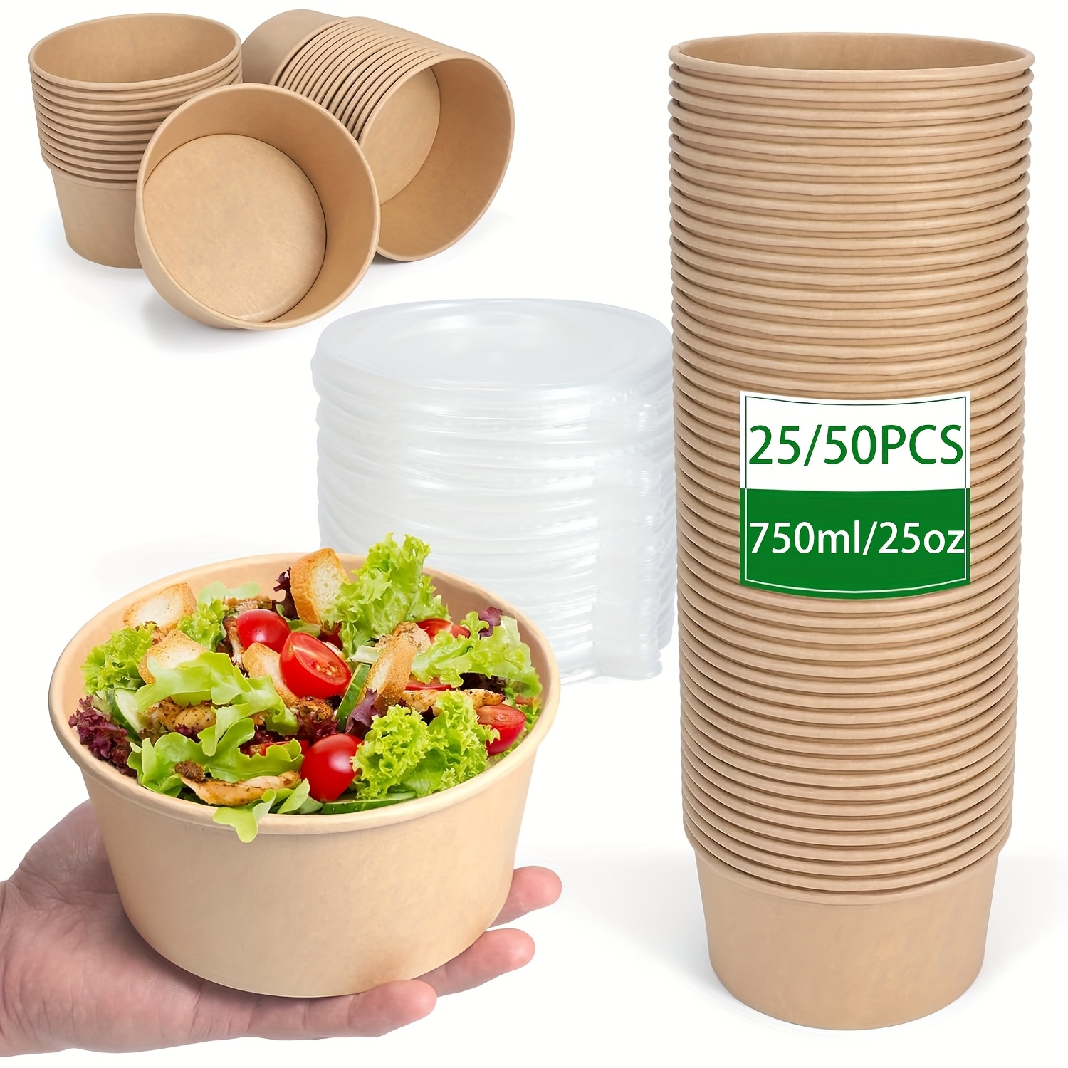 25Oz/750Ml 25/50 Pack Paper Bo - Meal Prep List avis et prix