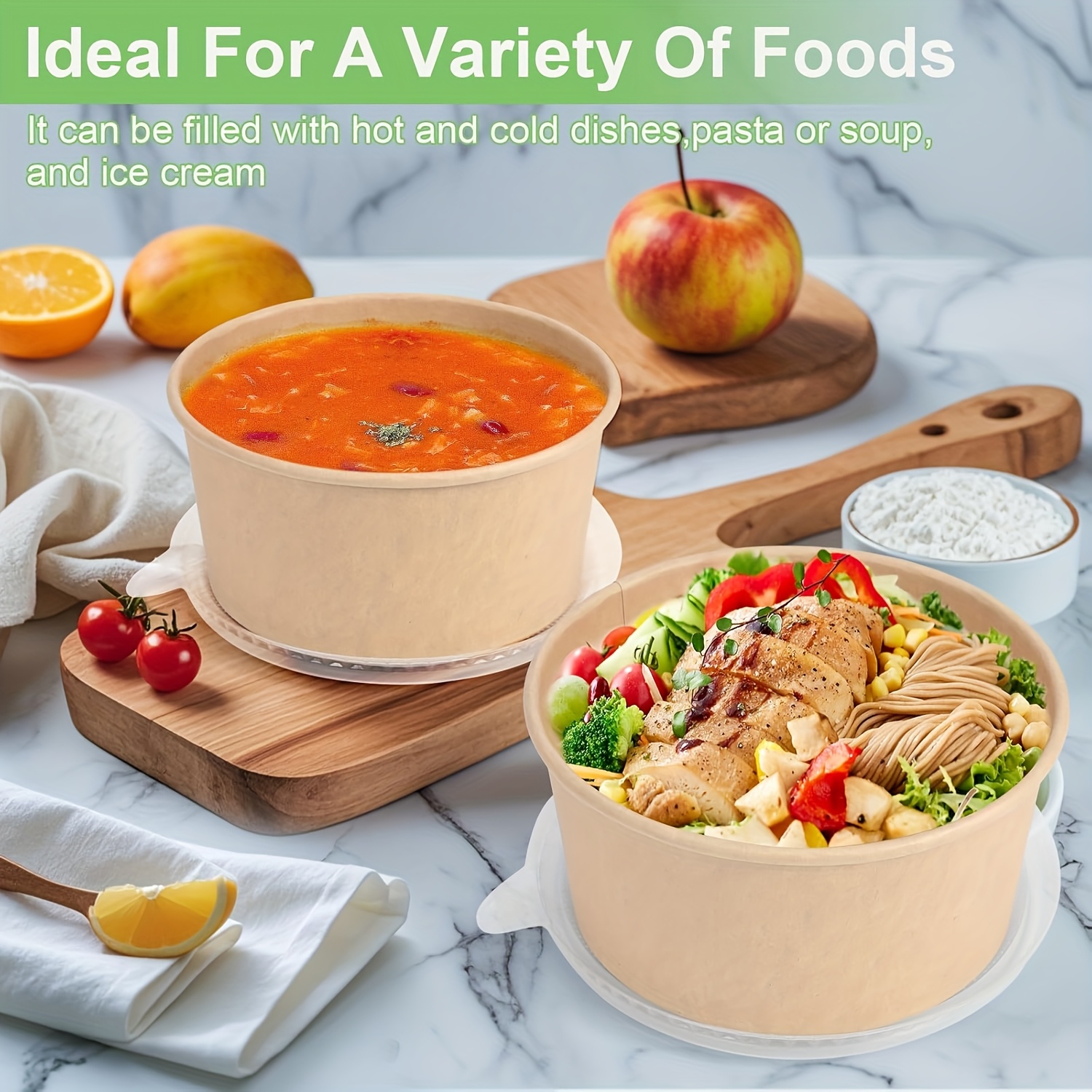 25Oz/750Ml 25/50 Pack Paper Bo - Meal Prep List avis et prix