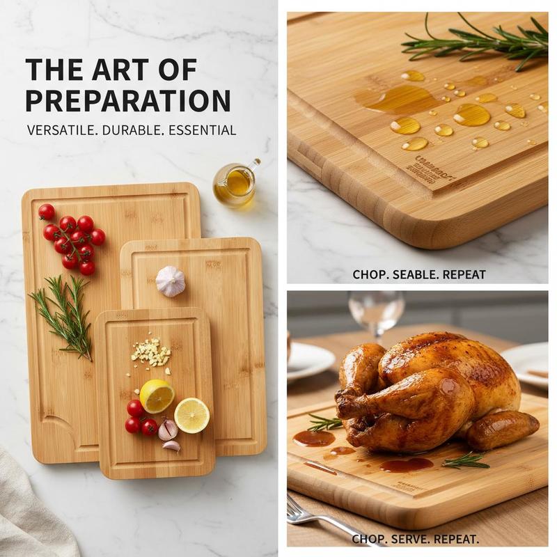 Bamboo Chopping Block Set 3 Pi - Meal Prep Juice avis et prix