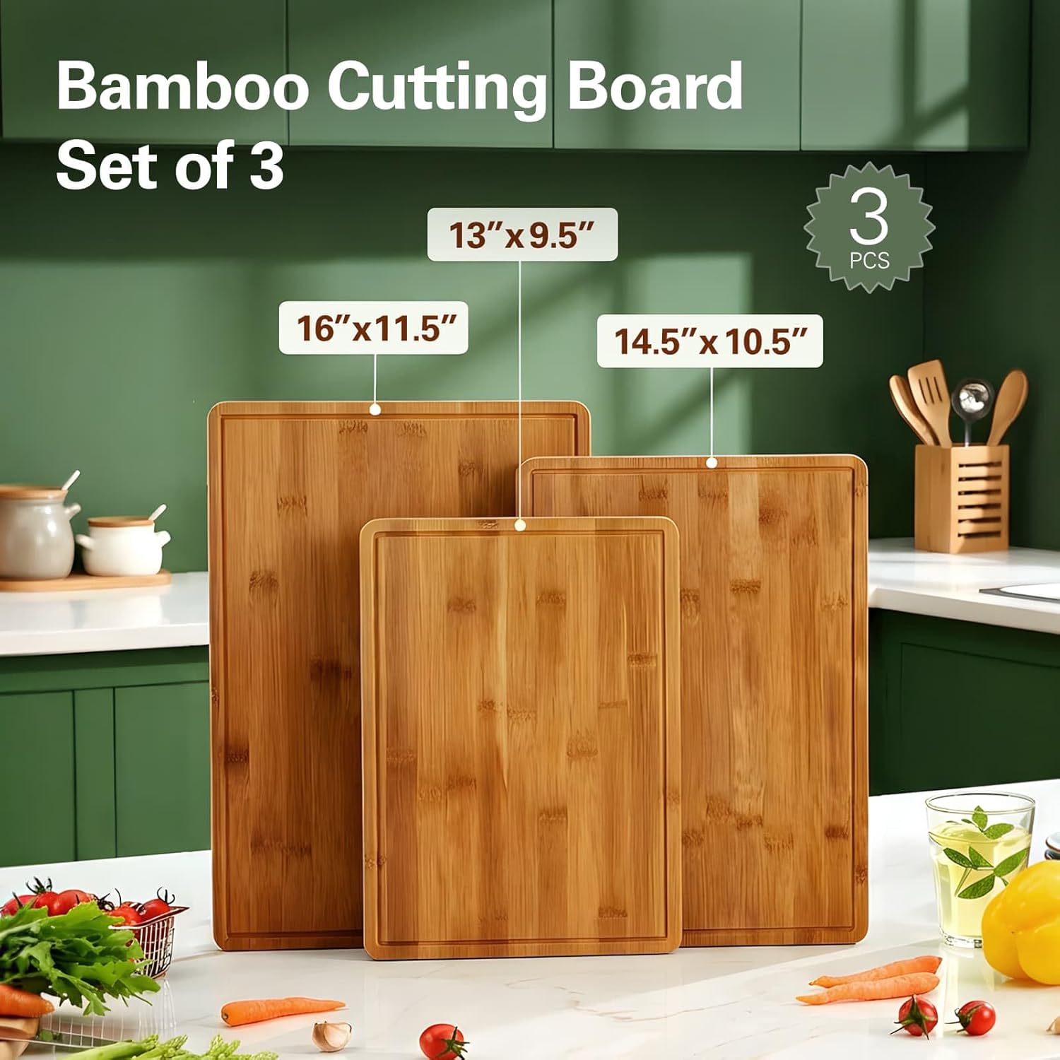 Bamboo Cutting Boards for Kitc - Meal Prep Juice avis et prix