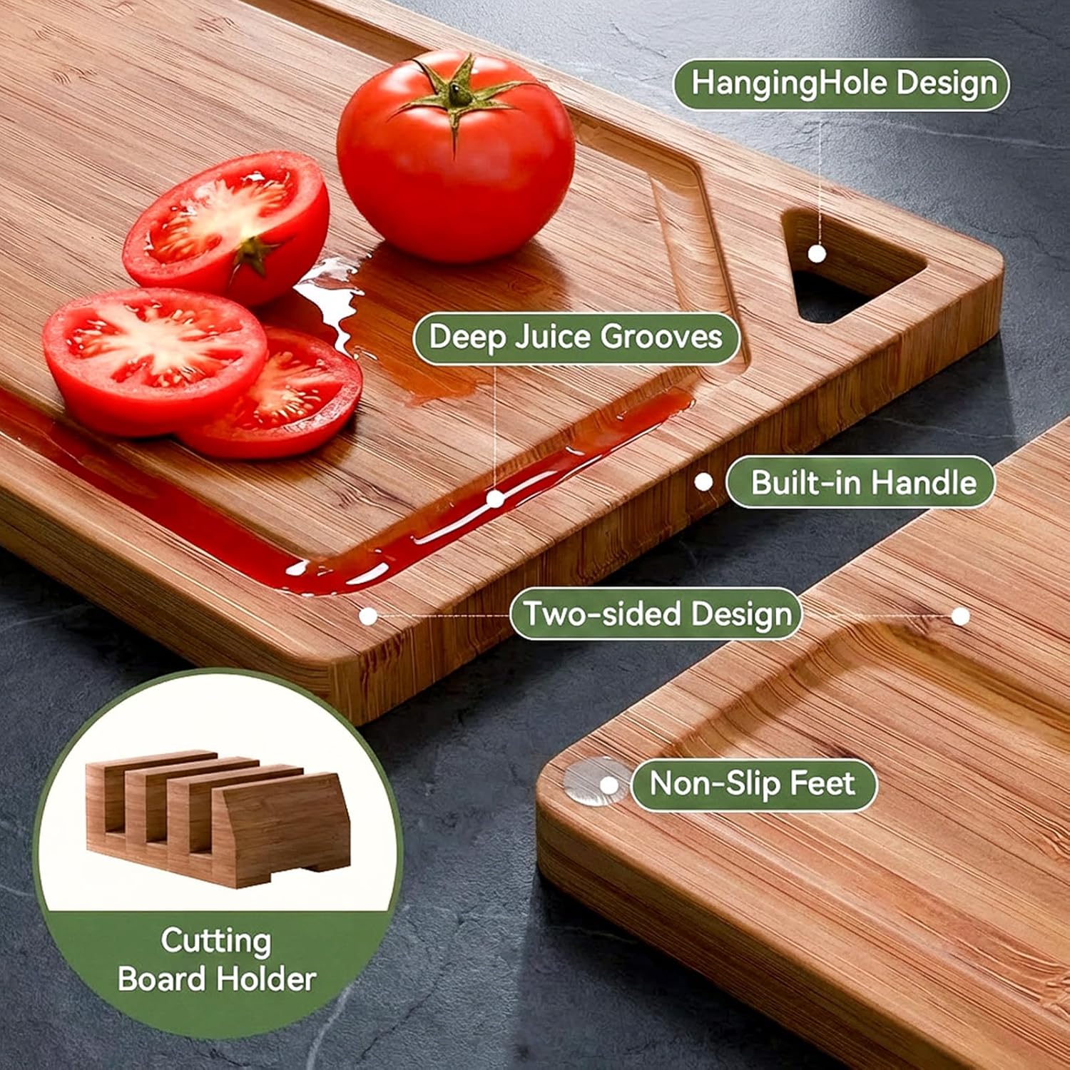 Bamboo Cutting Boards for Kitc - Meal Prep Juice avis et prix